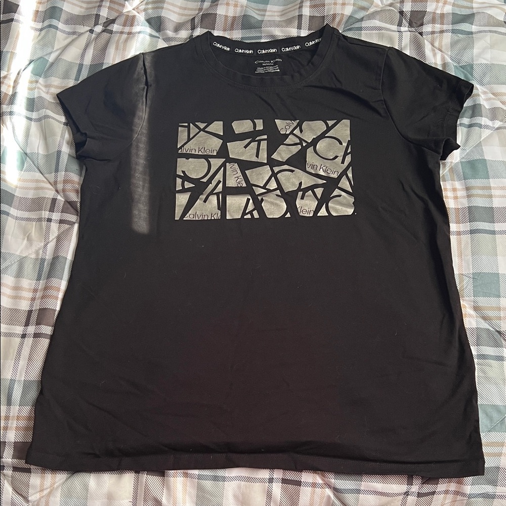 Calvin Klein Black Graphic Short Sleeve Tee